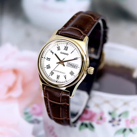 Casio Casio Collection LTP-V006GL-7B кварцевые женские часы часы крупный план белый циферблата