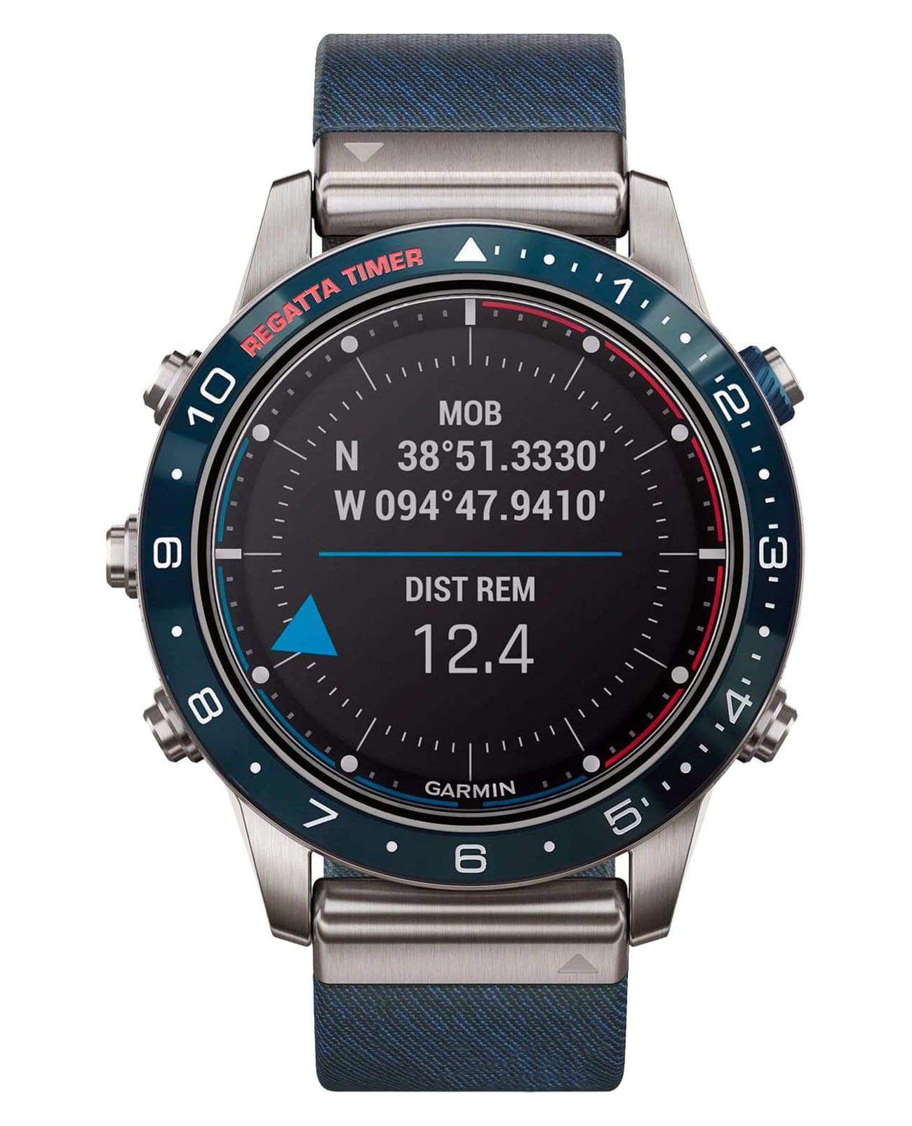 Garmin Garmin MARQ Captain 010-02006-07  010-02006-07 электронные мужские часы цветной циферблат, браслет нейлон — вид спереди