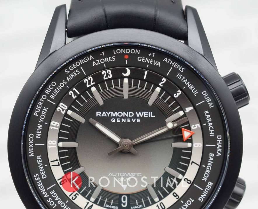 Raymond Weil Raymond Weil Freelancer 2765-BKC-20001 механические мужские часы часы крупный план черный циферблата