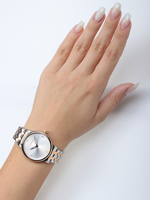 Wenger 01.1721.104,  швейцария женские часы на браслете сталь c pvd покрытием боковой вид