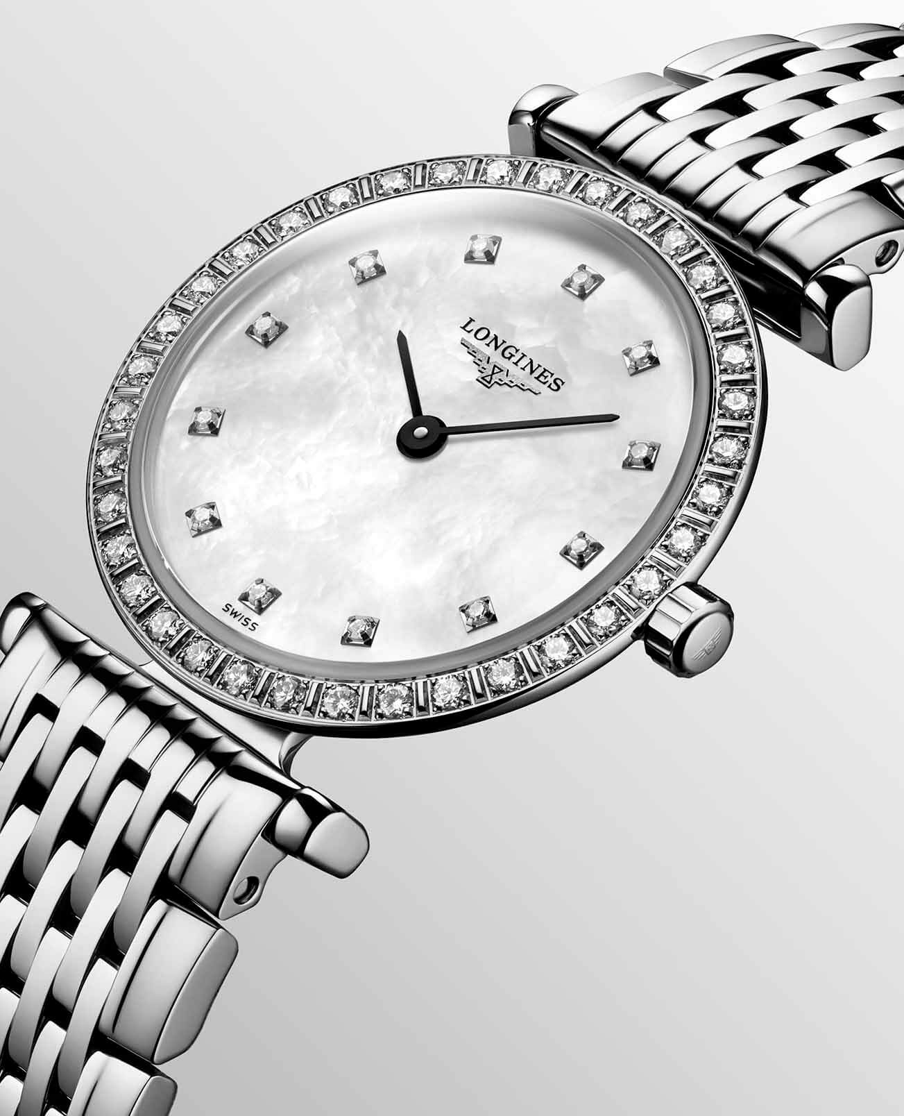 Longines Longines La Grande Classique L4.341.0.80.6 женские часы перламутровый циферблат на запястье