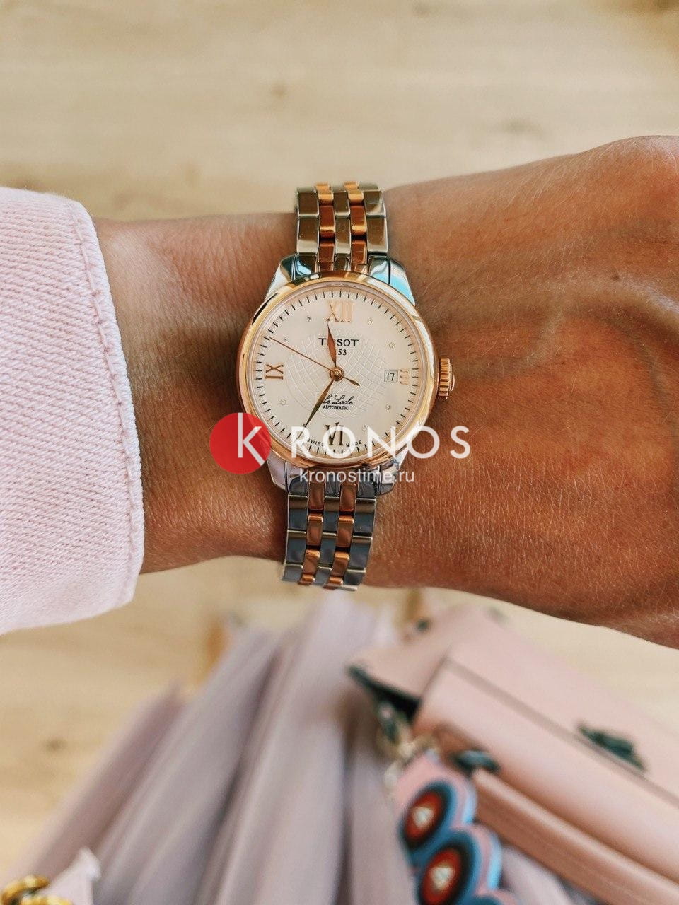 Tissot Tissot Le Locle Automatic Lady T41.2.183.16 женские часы белый циферблат на запястье