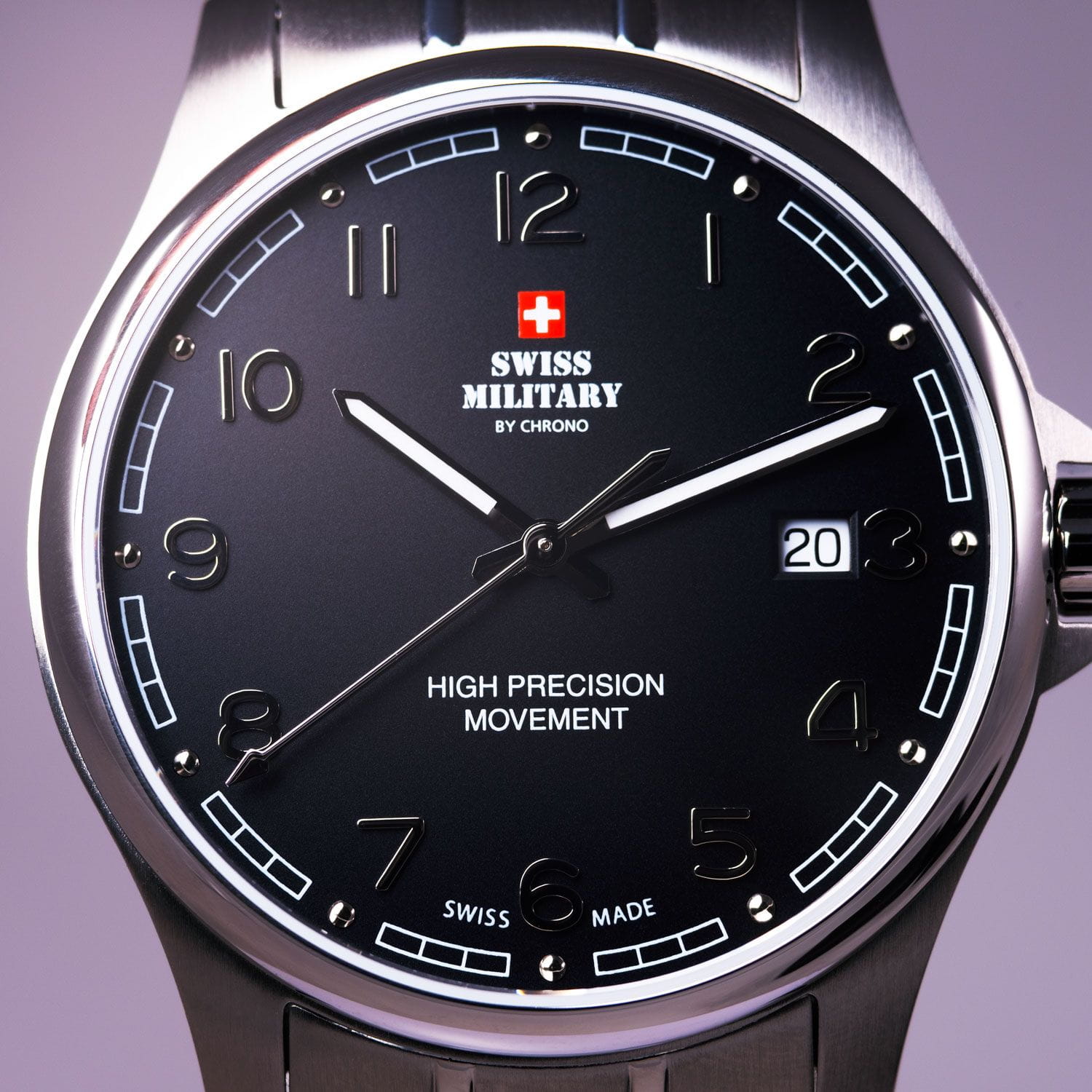 Swiss Military by Chrono Swiss Military by Chrono Сверхточные SM30200.16 швейцария наручные мужские часы заводная головка с логотипом Swiss Military by Chrono
