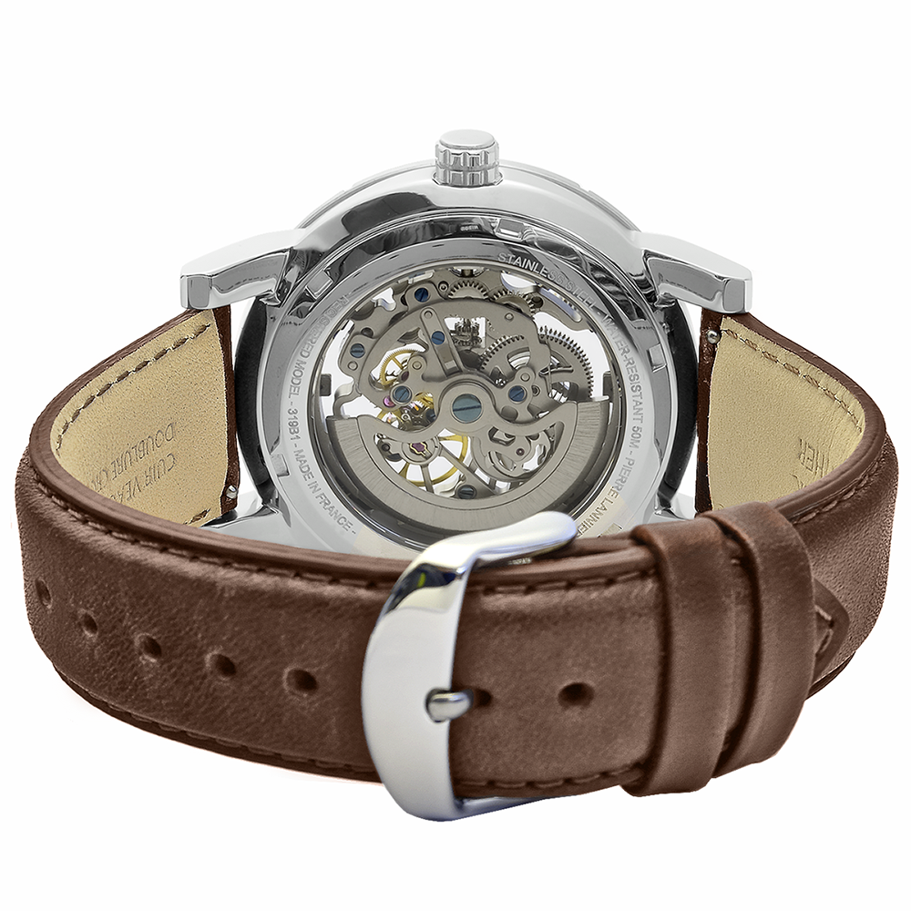 Pierre Lannier Pierre Lannier Automatic 319B164,  франция мужские часы на браслете кожаный боковой вид