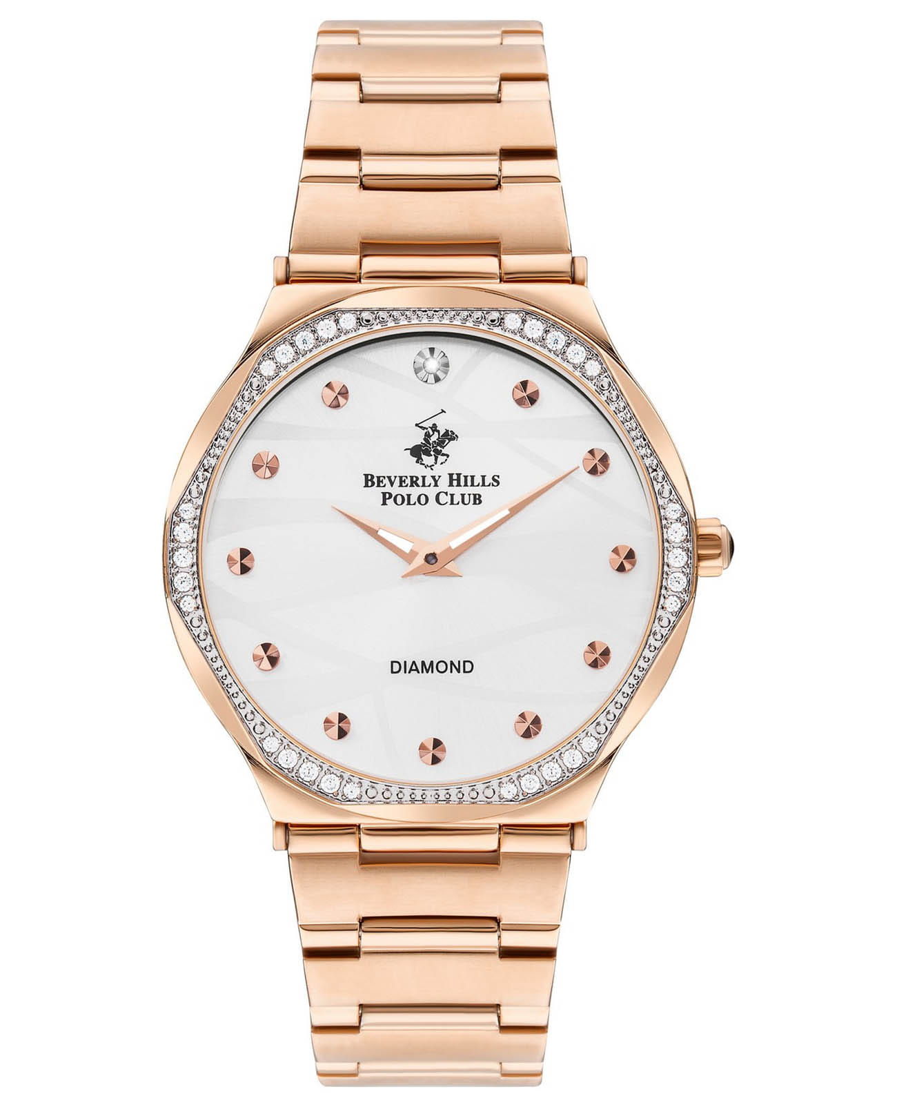 Beverly Hills Polo Club Beverly Hills Polo Club BP3399C.430  BP3399C.430 кварцевые женские часы белый циферблат, браслет нержавеющая сталь с ip-покрытием — вид спереди