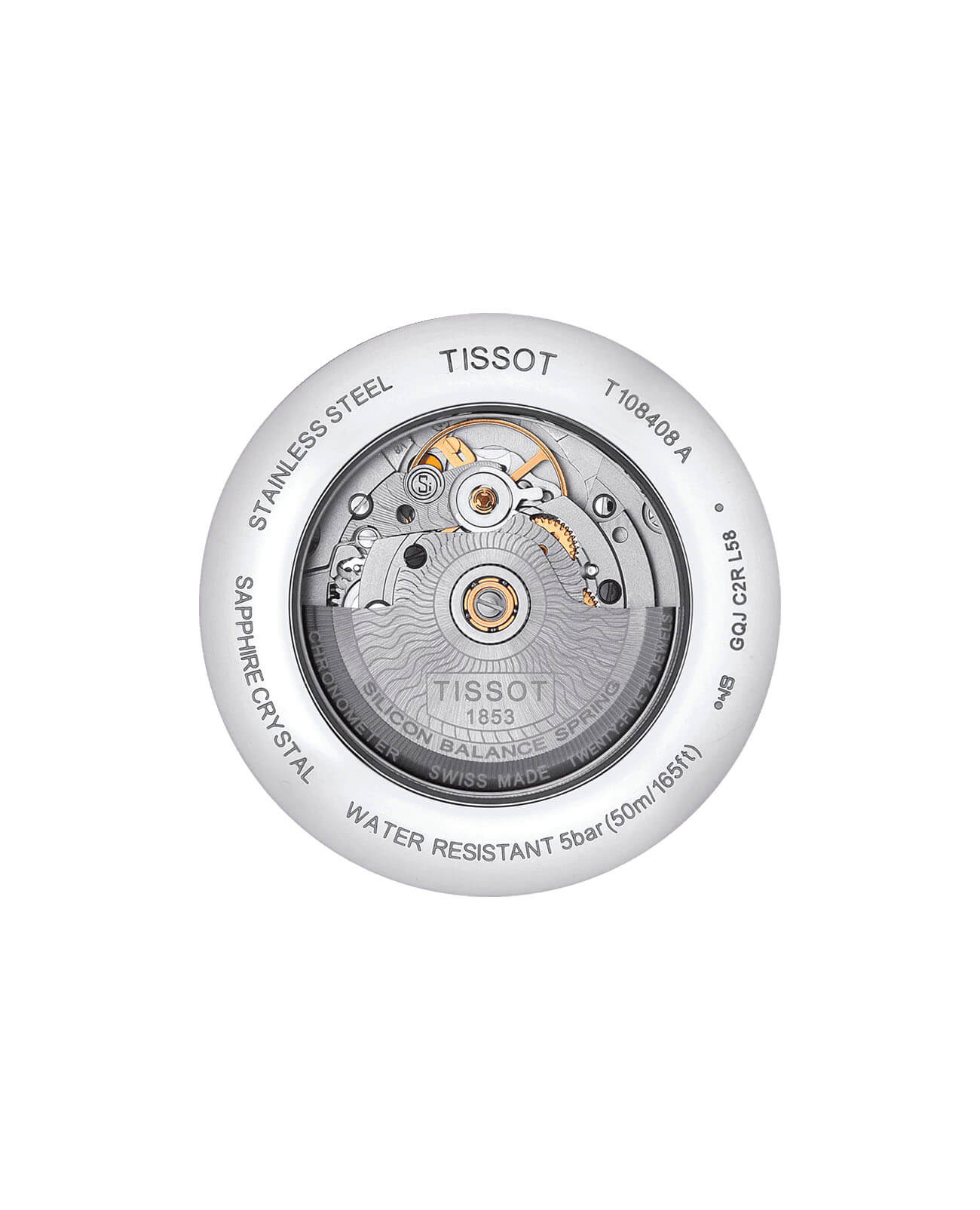 Tissot Tissot Ballade Powermatic 80 COSC T108.408.22.037.00, t-classic швейцария мужские часы на браслете сталь c pvd покрытием боковой вид