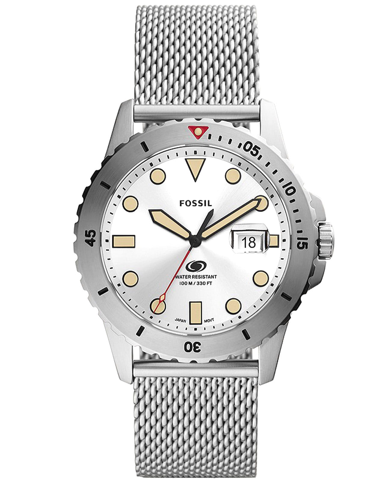 Fossil Fossil Blue FS5948  FS5948 кварцевые мужские часы серебристый циферблат, браслет нержавеющая сталь — вид спереди