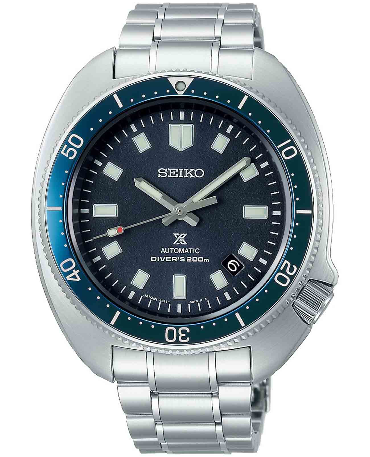 Seiko Seiko Prospex SLA049J1  SLA049J1 механические мужские часы синий циферблат, браслет нержавеющая сталь — вид спереди