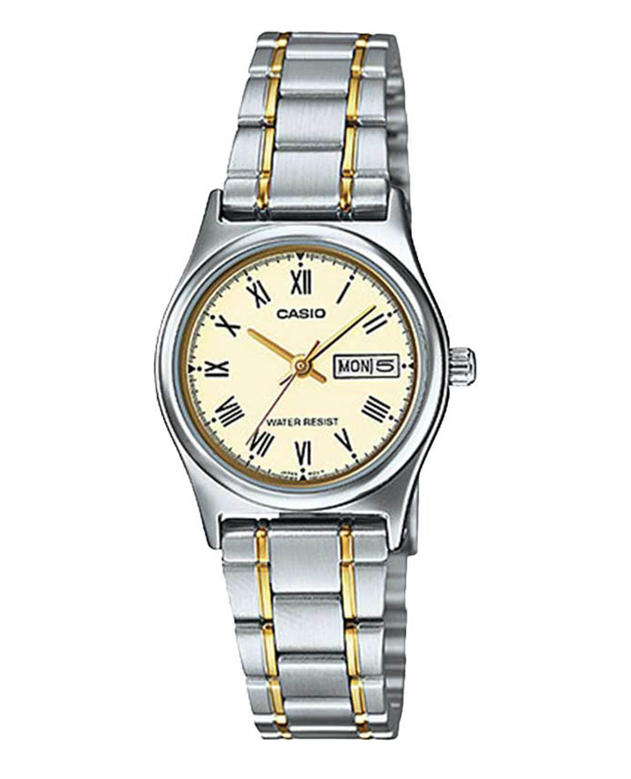 Casio Casio Collection LTP-V006SG-9B  LTP-V006SG-9B кварцевые женские часы шампань циферблат, браслет нержавеющая сталь — вид спереди