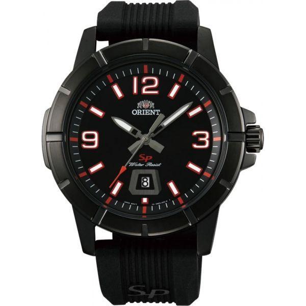 Orient Orient UNE9009B (FUNE9009B)  FUNE9009B  мужские часы черный циферблат, браслет  — вид спереди