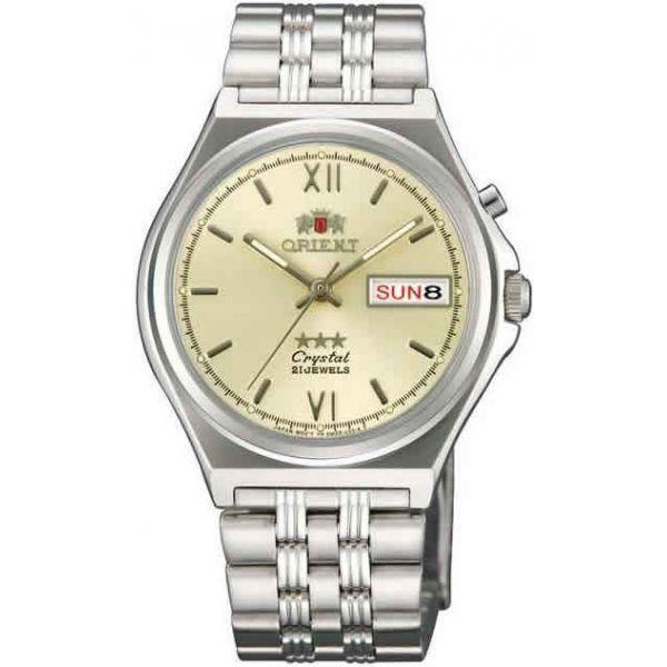 Orient Orient EM5M015C (FEM5M015C)  FEM5M015C механические мужские часы шампань циферблат, браслет  — вид спереди