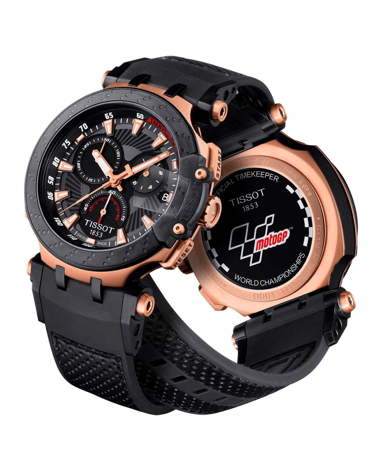 Tissot Tissot T-Race Motogp 2018 Limited Edition T115.417.37.061.00, t-sport швейцария мужские часы на браслете силикон боковой вид