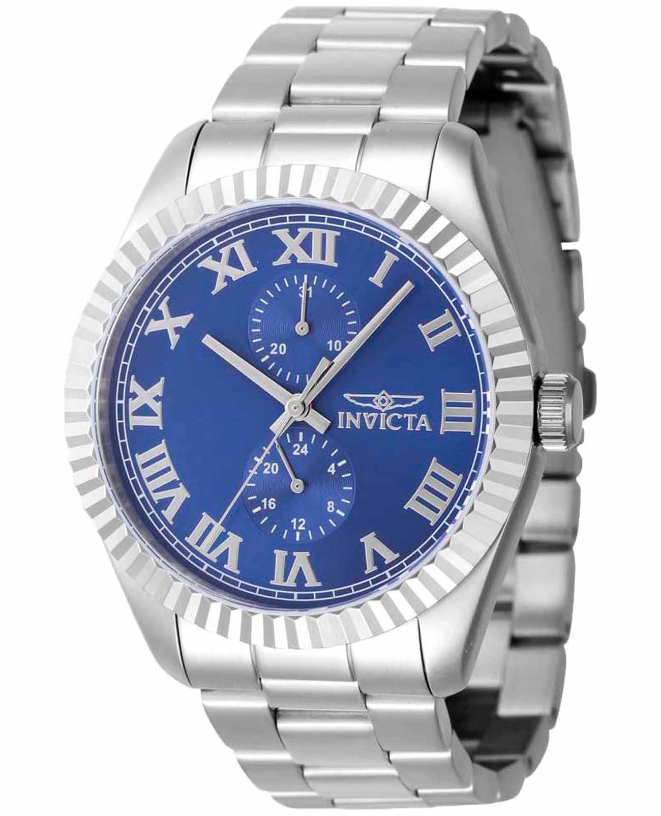 Invicta Invicta Specialty IN47423  IN47423 кварцевые мужские часы синий циферблат, браслет нержавеющая сталь — вид спереди