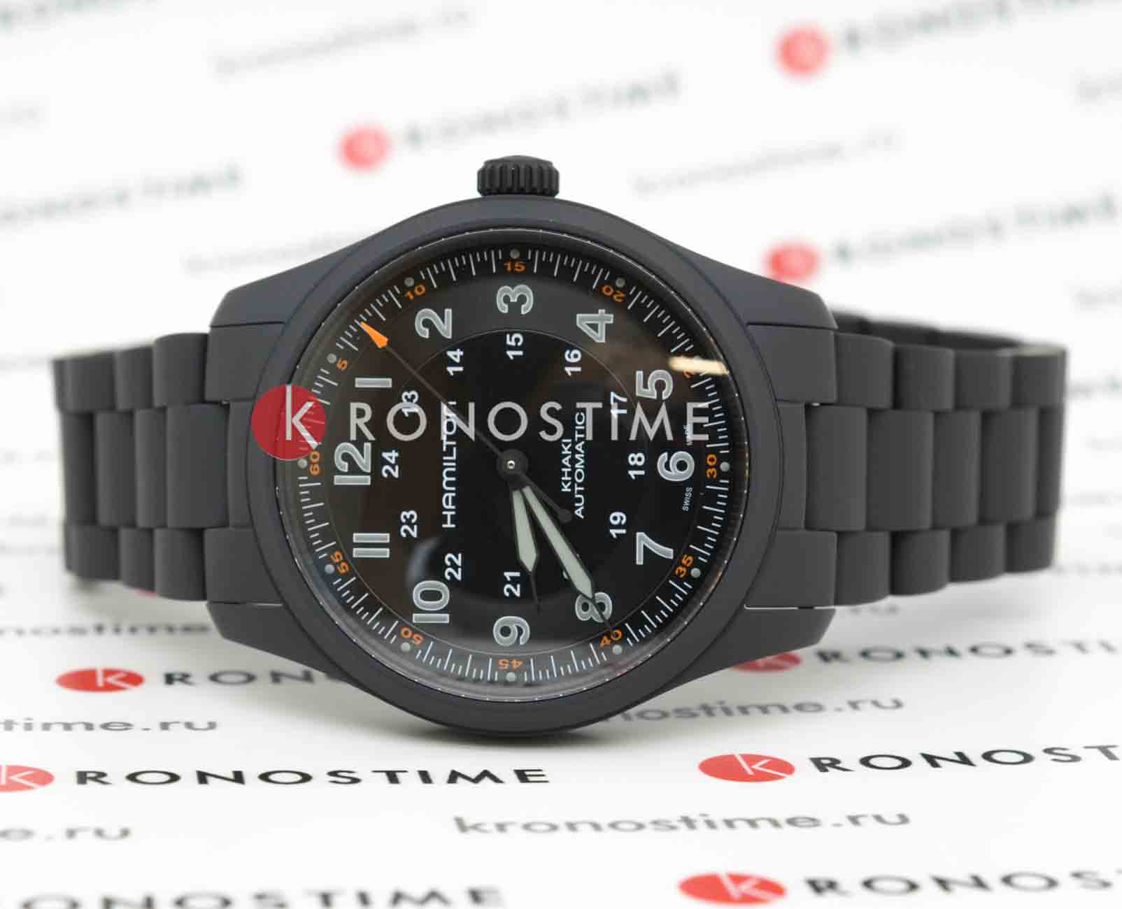 Hamilton Hamilton Khaki Field Titanium Auto H70215130 , наручные мужские часы фото под углом