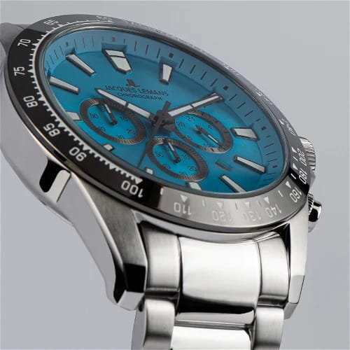 Jacques Lemans Jacques Lemans Liverpool 1-2140K кварцевые мужские часы часы крупный план голубой циферблата