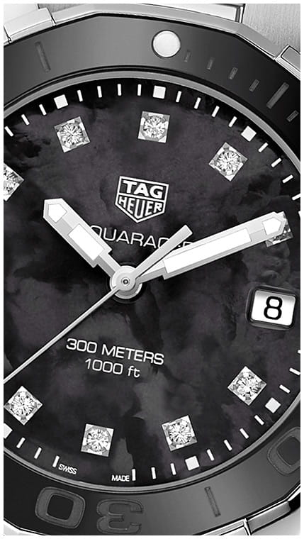 TAG Heuer TAG Heuer Aquaracer WAY131M.BA0748, aquaracer швейцария женские часы на браслете нержавеющая сталь боковой вид
