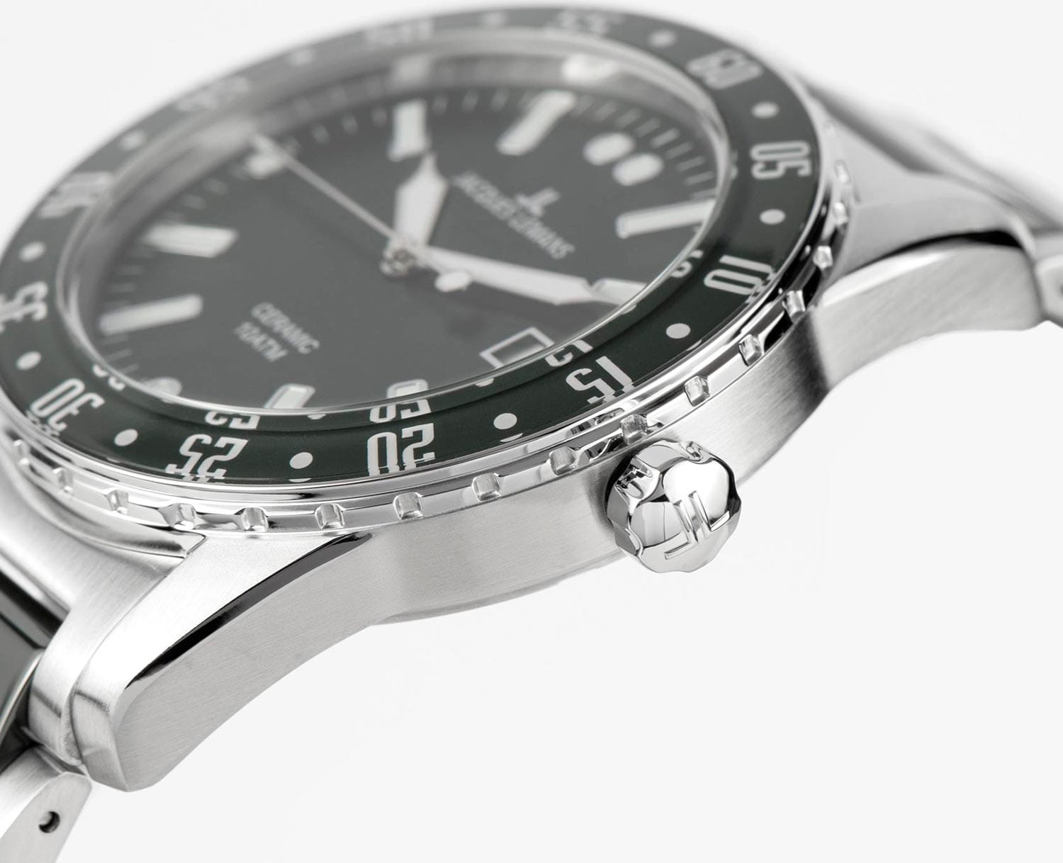 Jacques Lemans Jacques Lemans High Tech Ceramic 42-12A,  австрия женские часы на браслете сталь + керамические вставки боковой вид