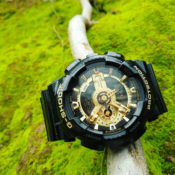 Casio Casio G-Shock GA-110GB-1A мужские часы желтый циферблат на запястье