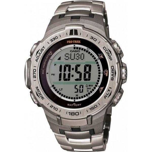 Casio Casio Pro Trek PRW-3100T-7E PRW PRW-3100T-7E электронные мужские часы серый циферблат, браслет  — вид спереди