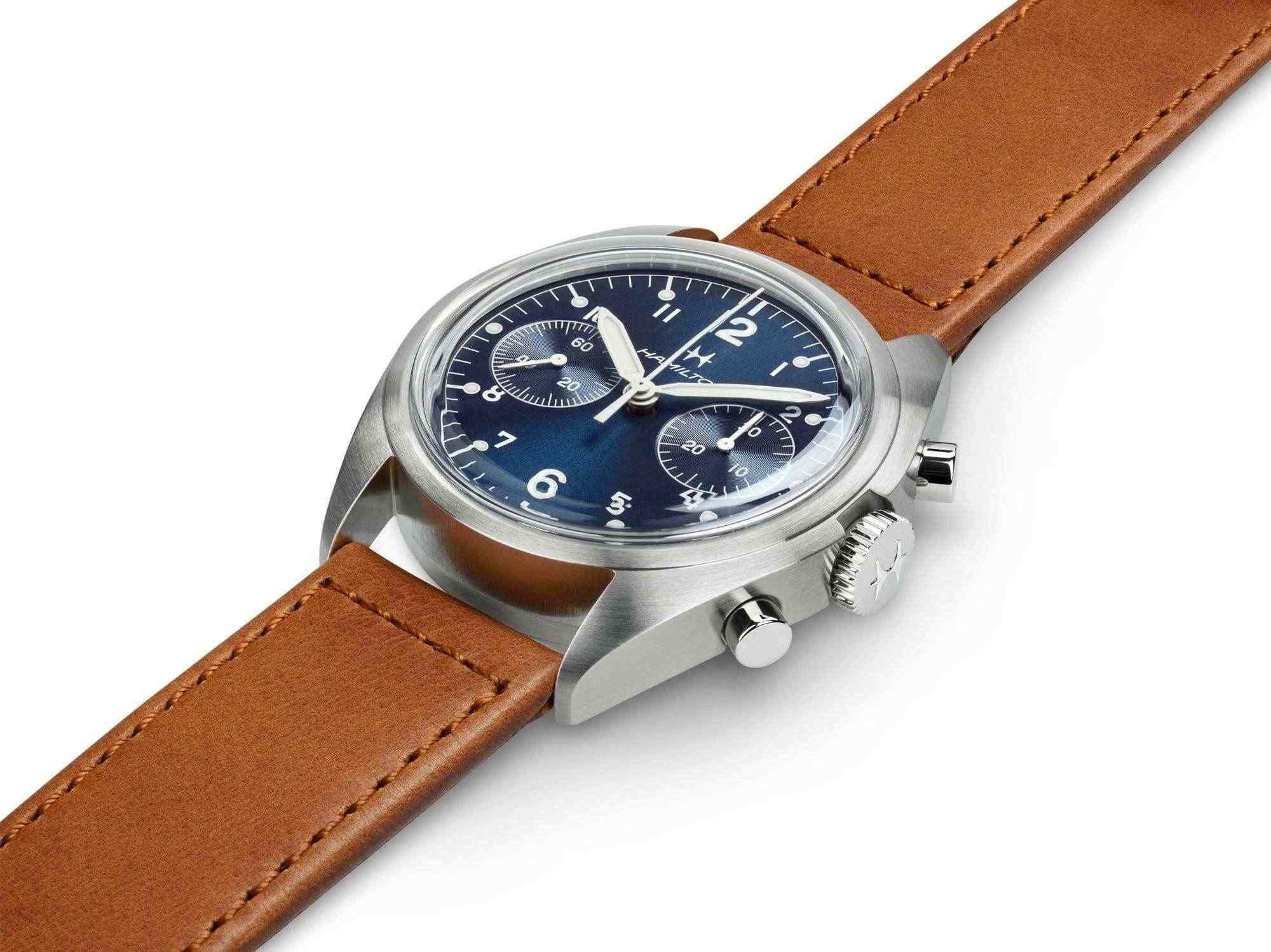 Оригинальные часы Hamilton Hamilton Khaki Aviation Pilot Pioneer Mechanical Chronograph 40mm H76409540 механические калибр механизма h-51 общий вид