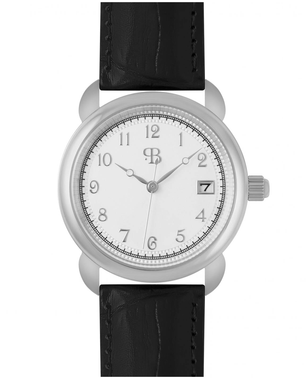 Русское Время Русское Время 4070221  4070221 кварцевые мужские часы белый циферблат, браслет кожаный — вид спереди