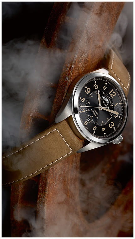 Hamilton H70505833 мужские часы застежка крупным планом