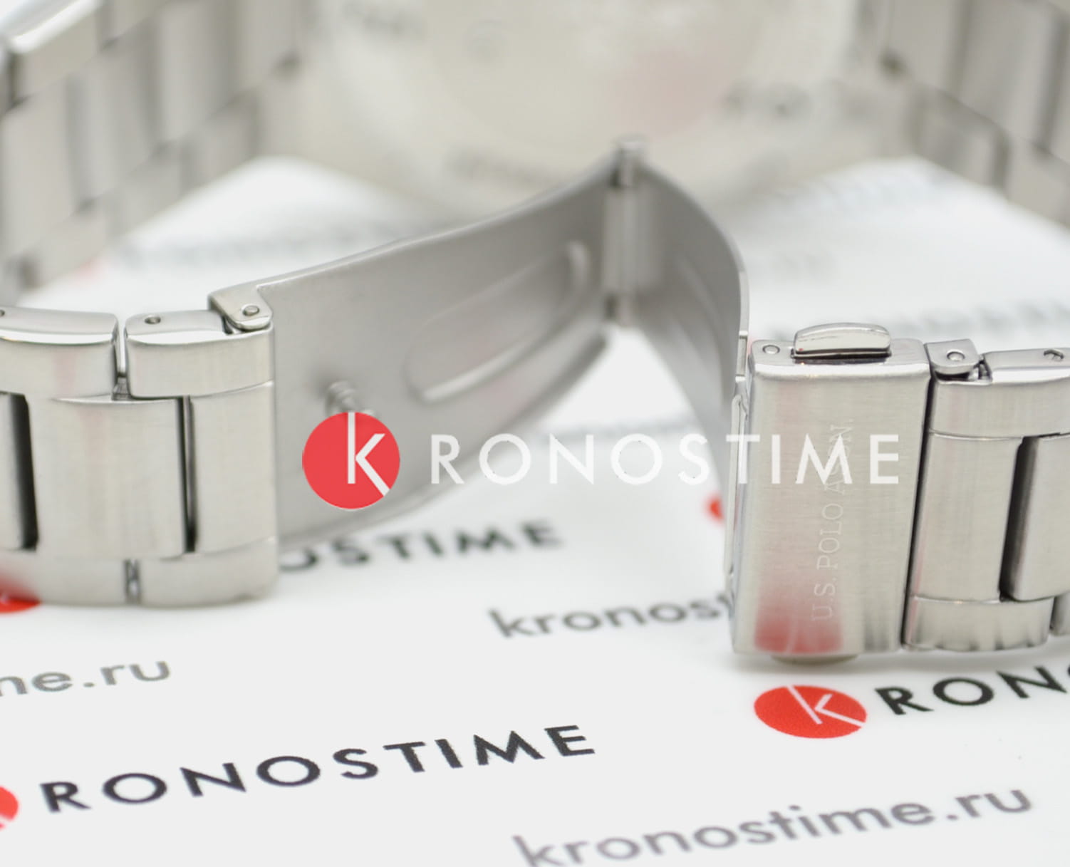 U.S. Polo Assn. USPA1030-01 мужские часы застежка крупным планом