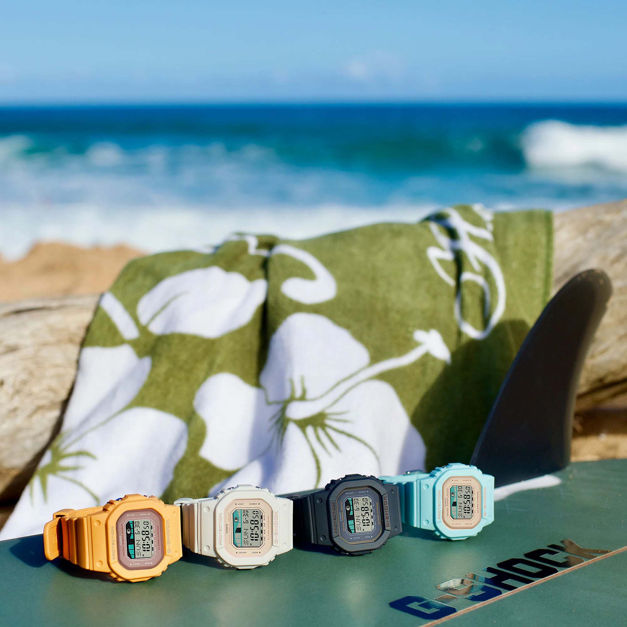 Casio Casio G-Shock GLX-S5600-1DR (GLX-S5600-1) электронные женские часы часы крупный план серый циферблата