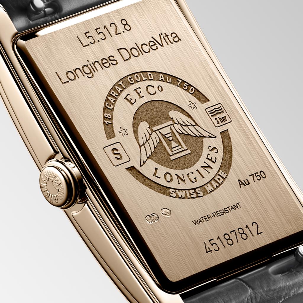 Longines Longines DolceVita L5.512.8.75.2  - задняя крышка металл золото корпуса, швейцария часы
