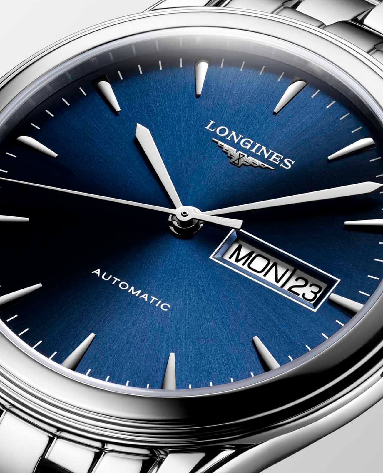 Longines Longines Flagship L4.899.4.92.6, flagship швейцария мужские часы на браслете нержавеющая сталь боковой вид