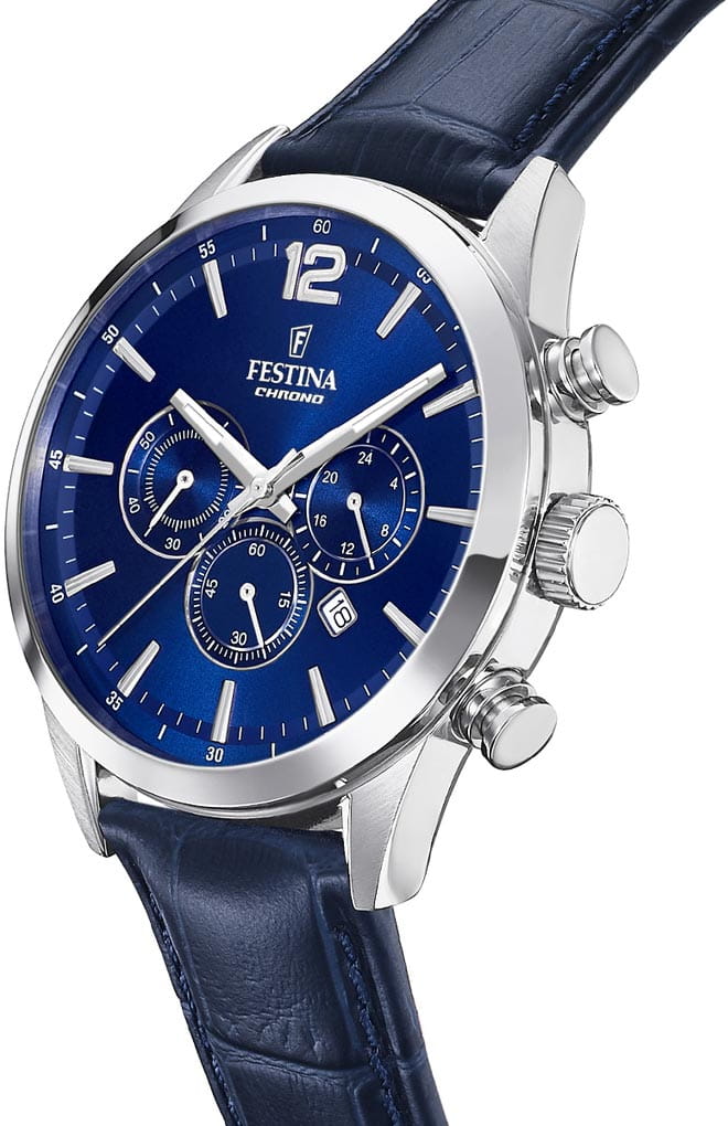 Festina Festina Timeless Chrono F20542/2,  испания мужские часы на браслете кожаный боковой вид