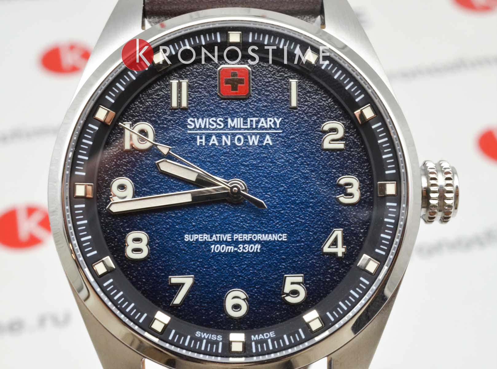 Swiss Military Hanowa Swiss Military Hanowa Greyhound SMWGA0001502,  швейцария мужские часы на браслете кожаный боковой вид