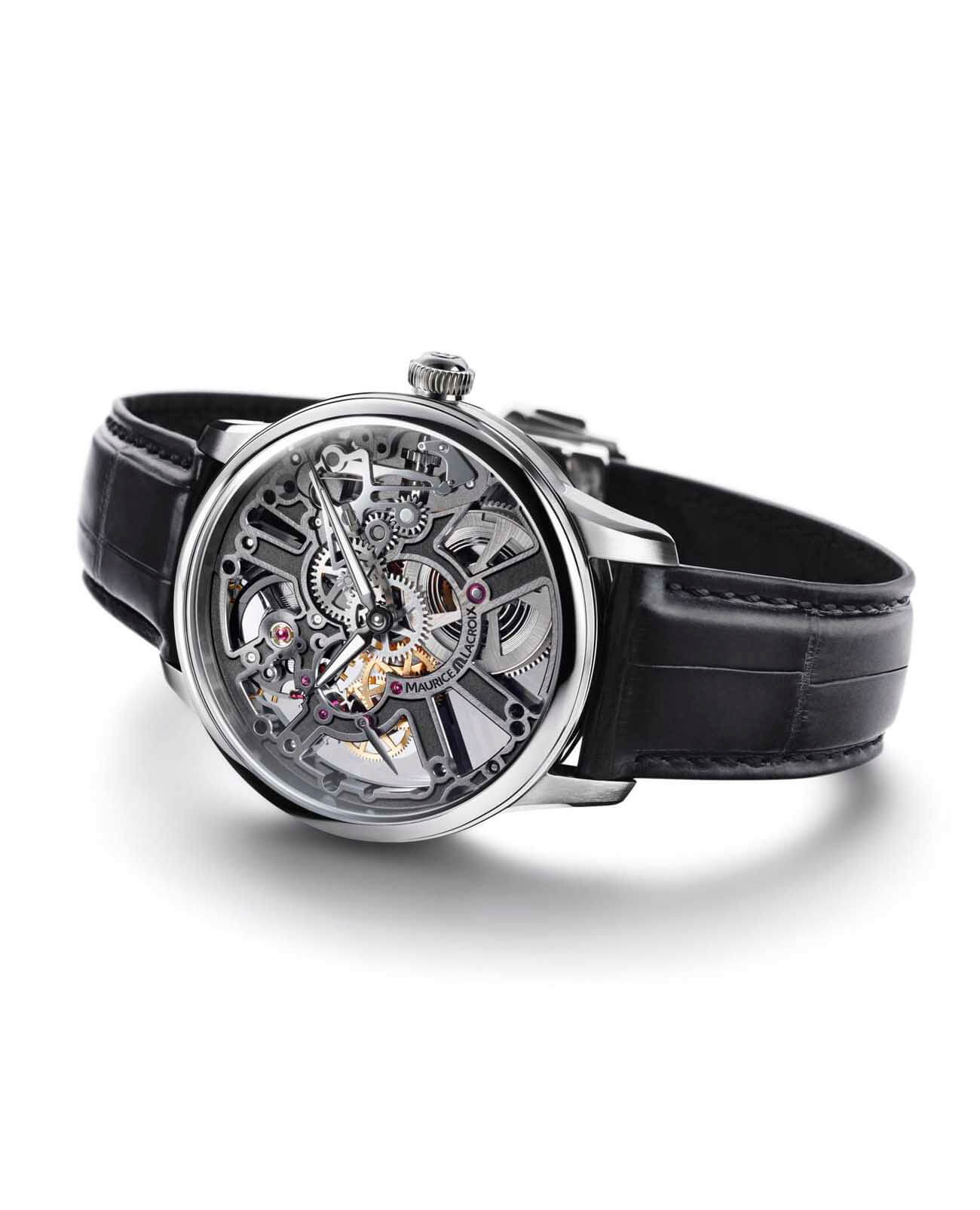Maurice Lacroix Maurice Lacroix Masterpiece Skeleton MP7228-SS001-000-1 , наручные мужские часы фото под углом