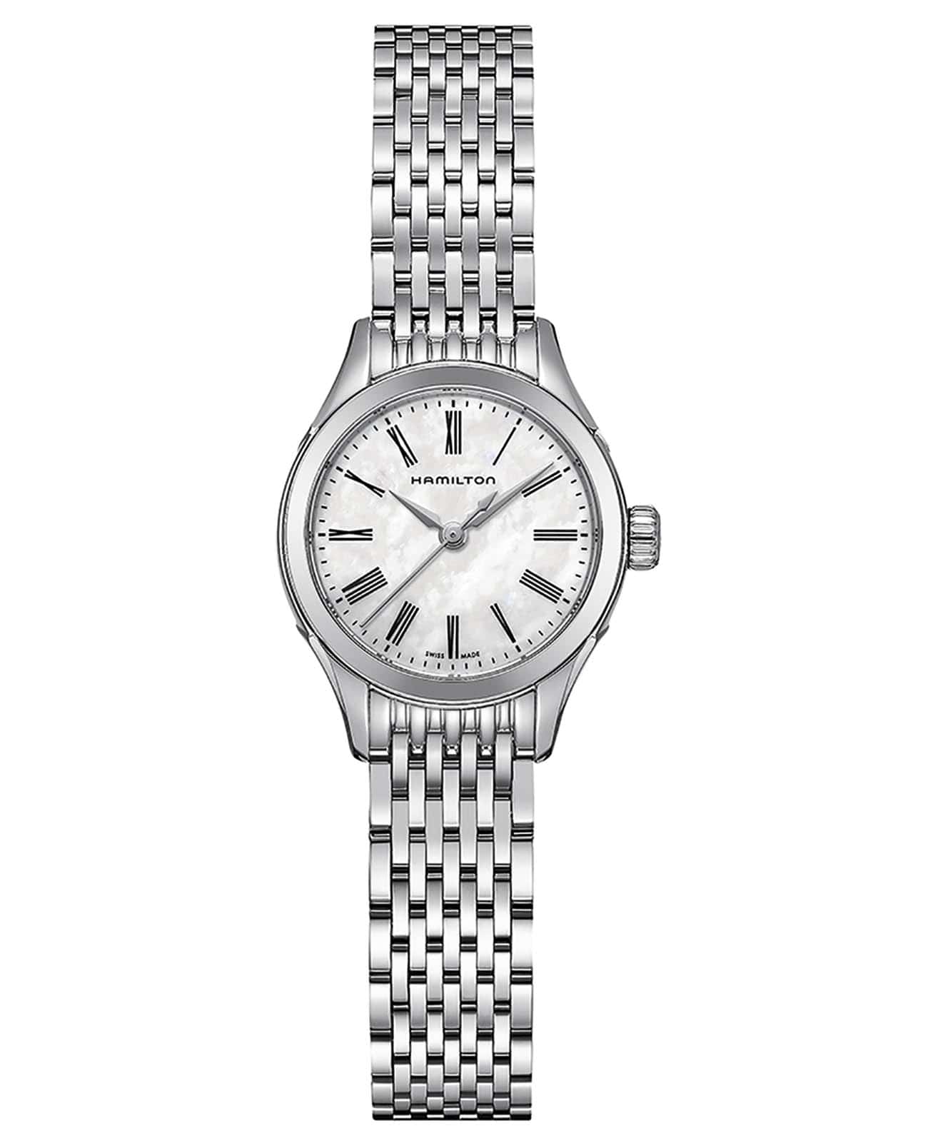 Hamilton Hamilton American Classic Valiant Quartz H39251194  H39251194 кварцевые женские часы перламутровый циферблат, браслет нержавеющая сталь — вид спереди