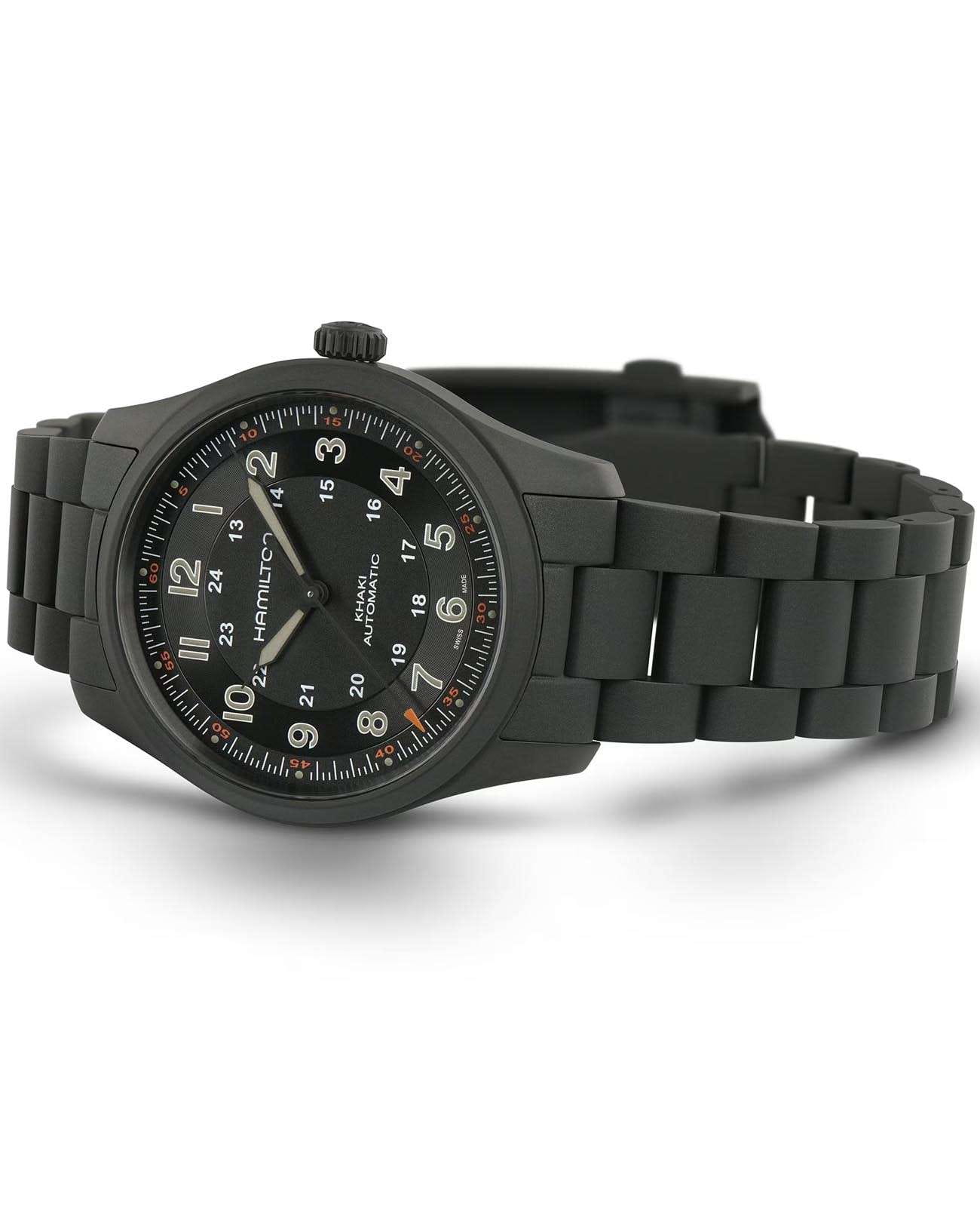 Hamilton Hamilton Khaki Field Titanium Auto H70215130  — детали корпуса и титановый c pvd покрытием