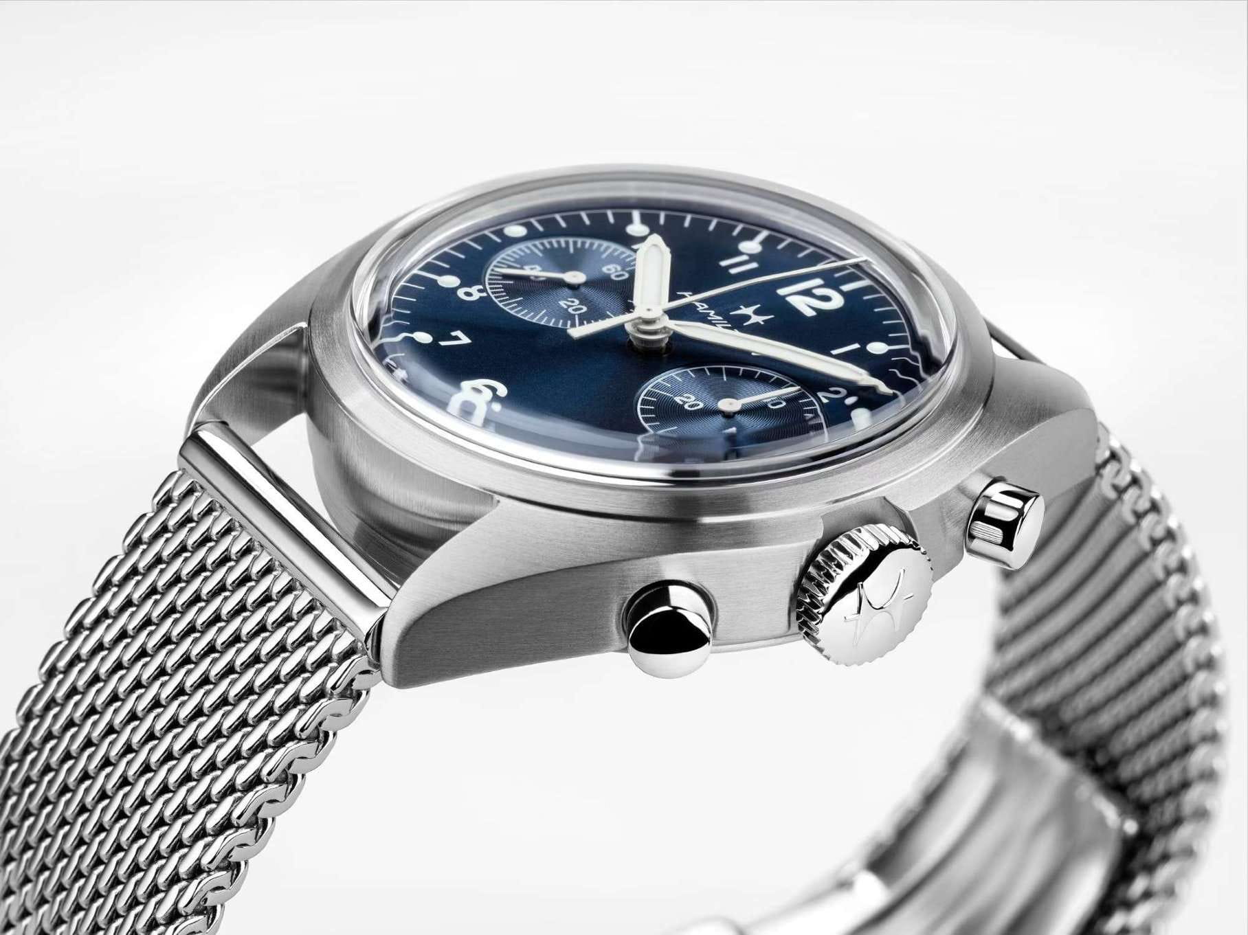 Оригинальные часы Hamilton Hamilton Khaki Aviation Pilot Pioneer Mechanical Chronograph 40mm H76409140 механические калибр механизма h-51 общий вид