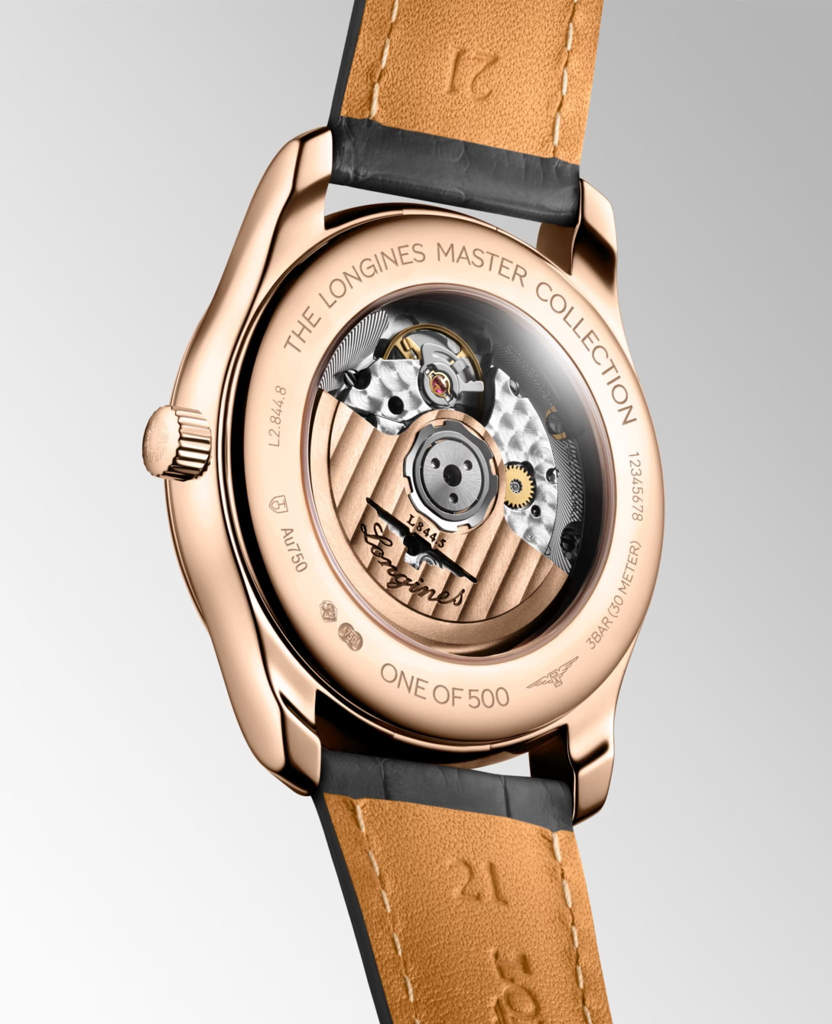 Longines Longines Master Collection GMT L2.844.8.71.2, master collection швейцария мужские часы на браслете кожаный боковой вид