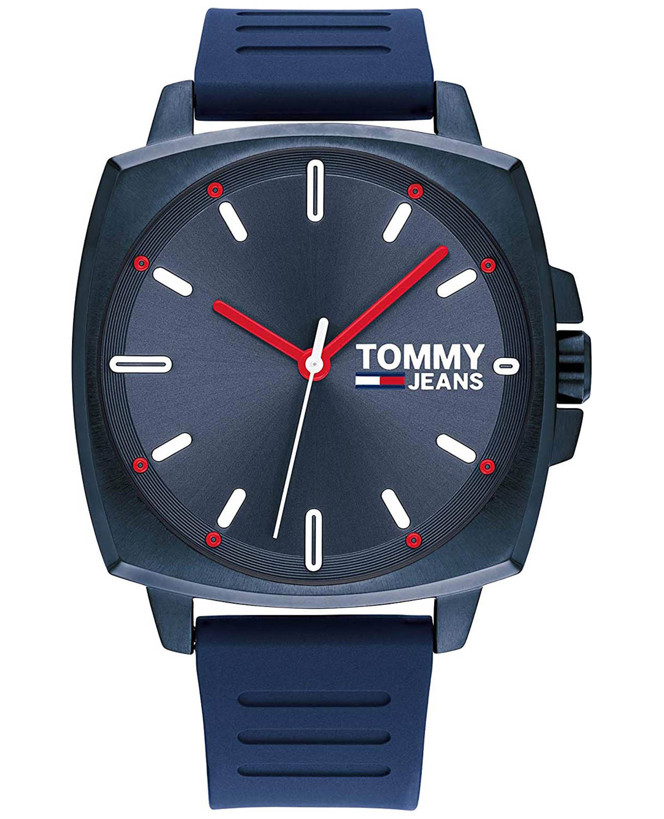 Tommy Hilfiger Tommy Hilfiger Classic 1791865  1791865 кварцевые мужские часы синий циферблат, браслет силикон — вид спереди