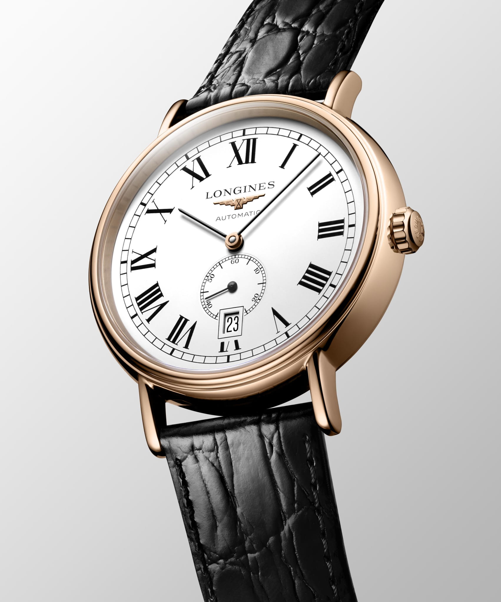 Longines Longines Presence L4.905.1.11.2 мужские часы белый циферблат на запястье