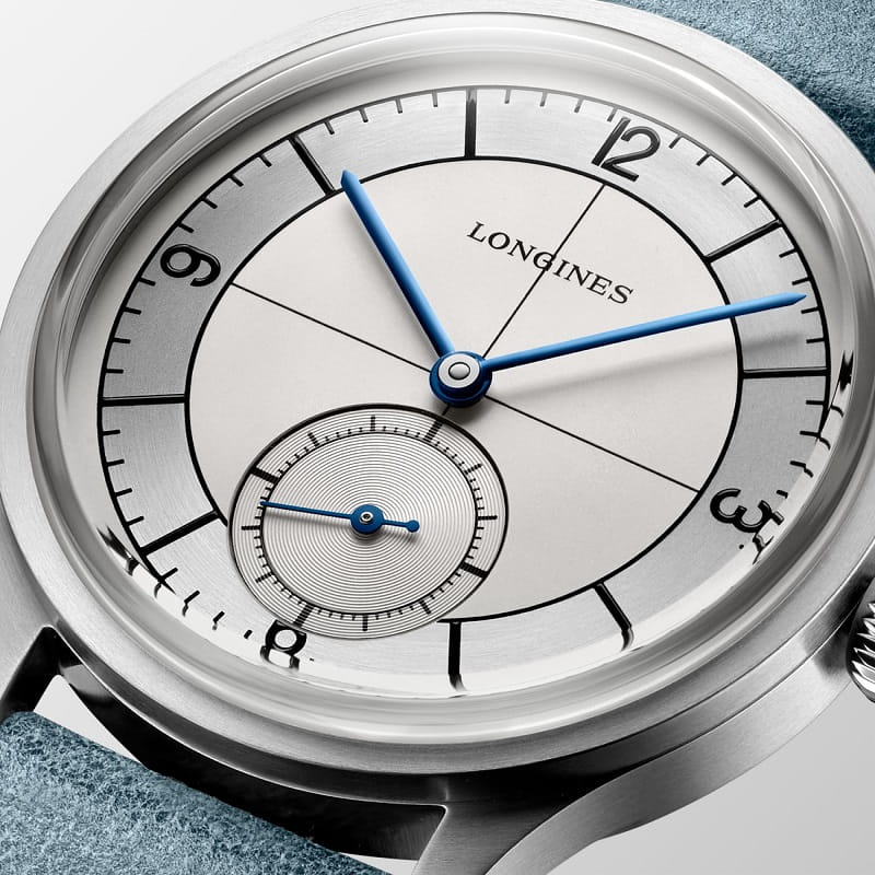 Longines Longines Heritage Classic L2.828.4.73.2, heritage швейцария мужские часы на браслете кожаный боковой вид