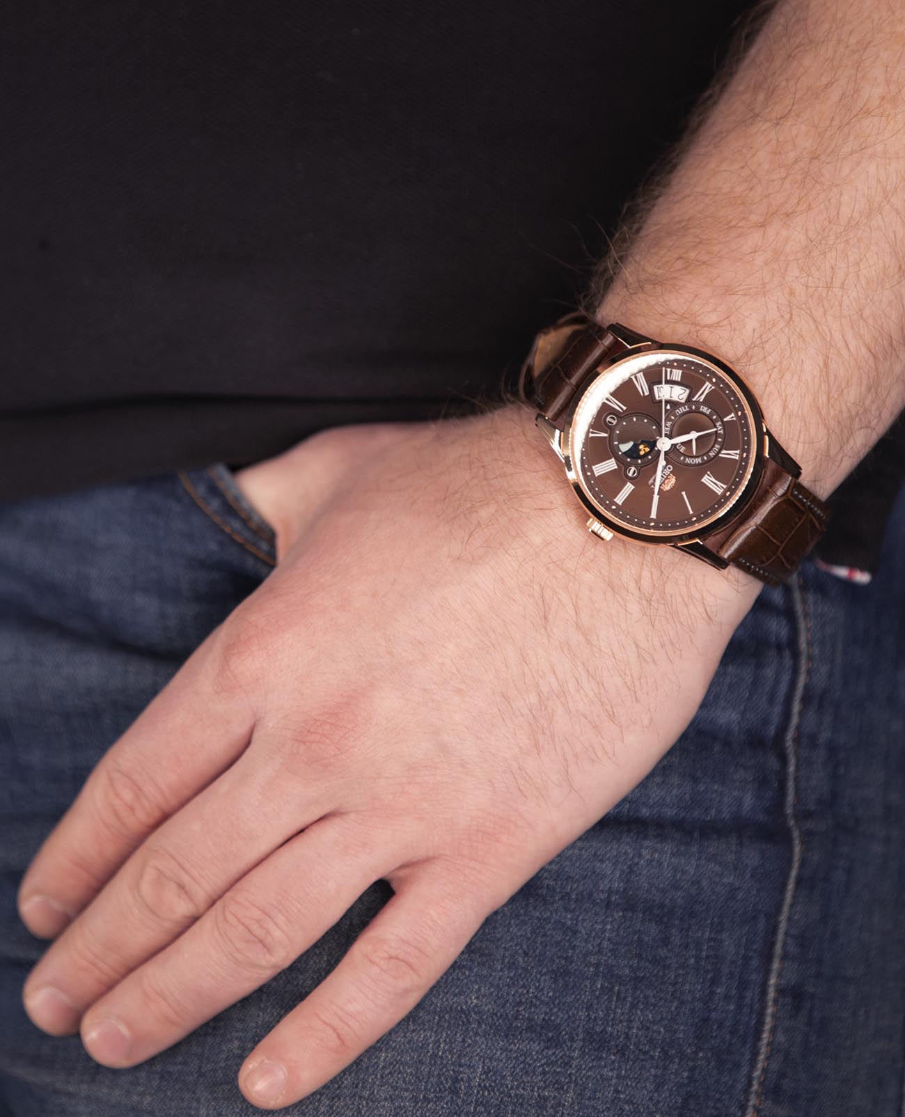 Orient RA-AK0009T мужские часы застежка крупным планом