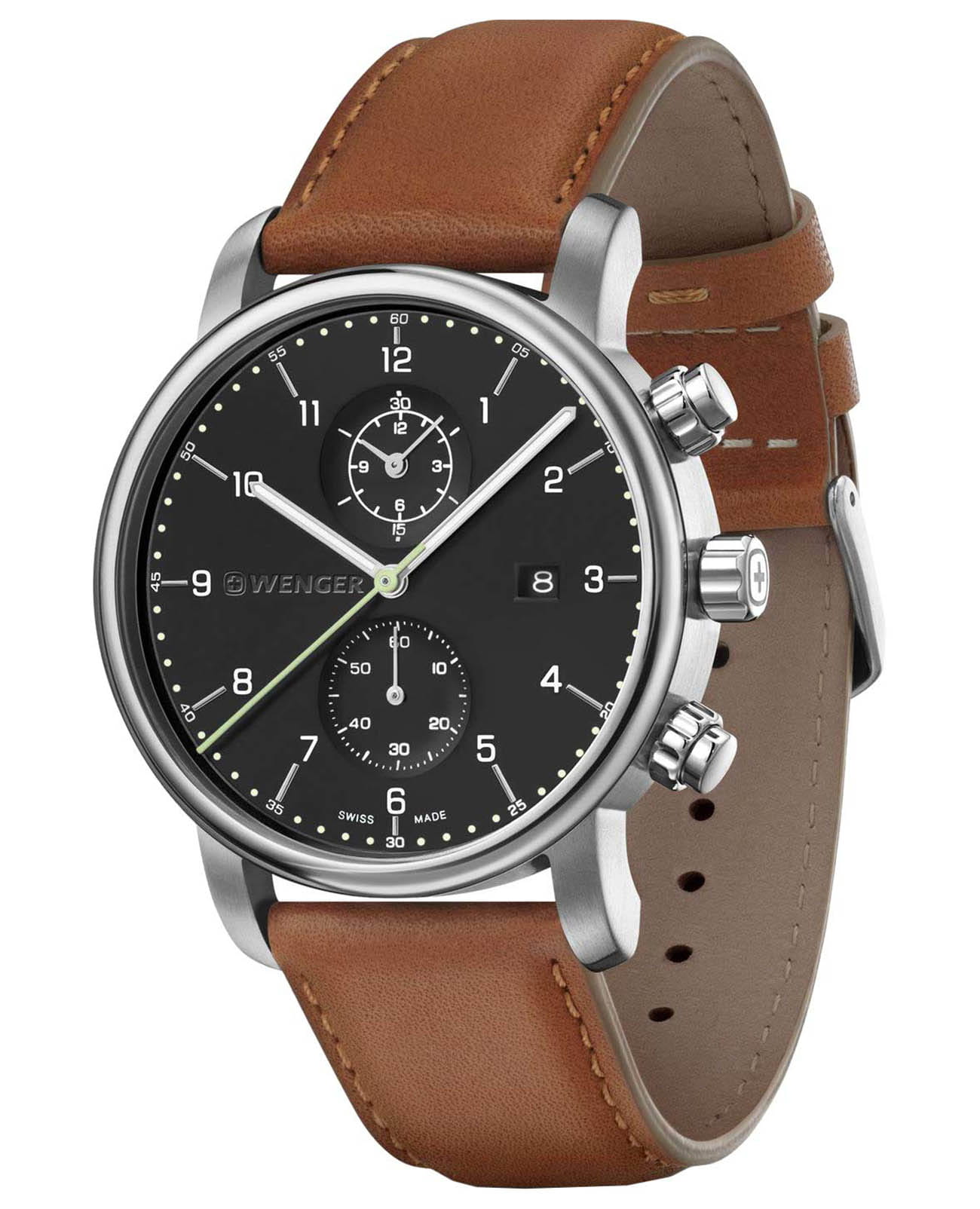 Wenger Urban classic 01.1743.121 , наручные мужские часы фото под углом