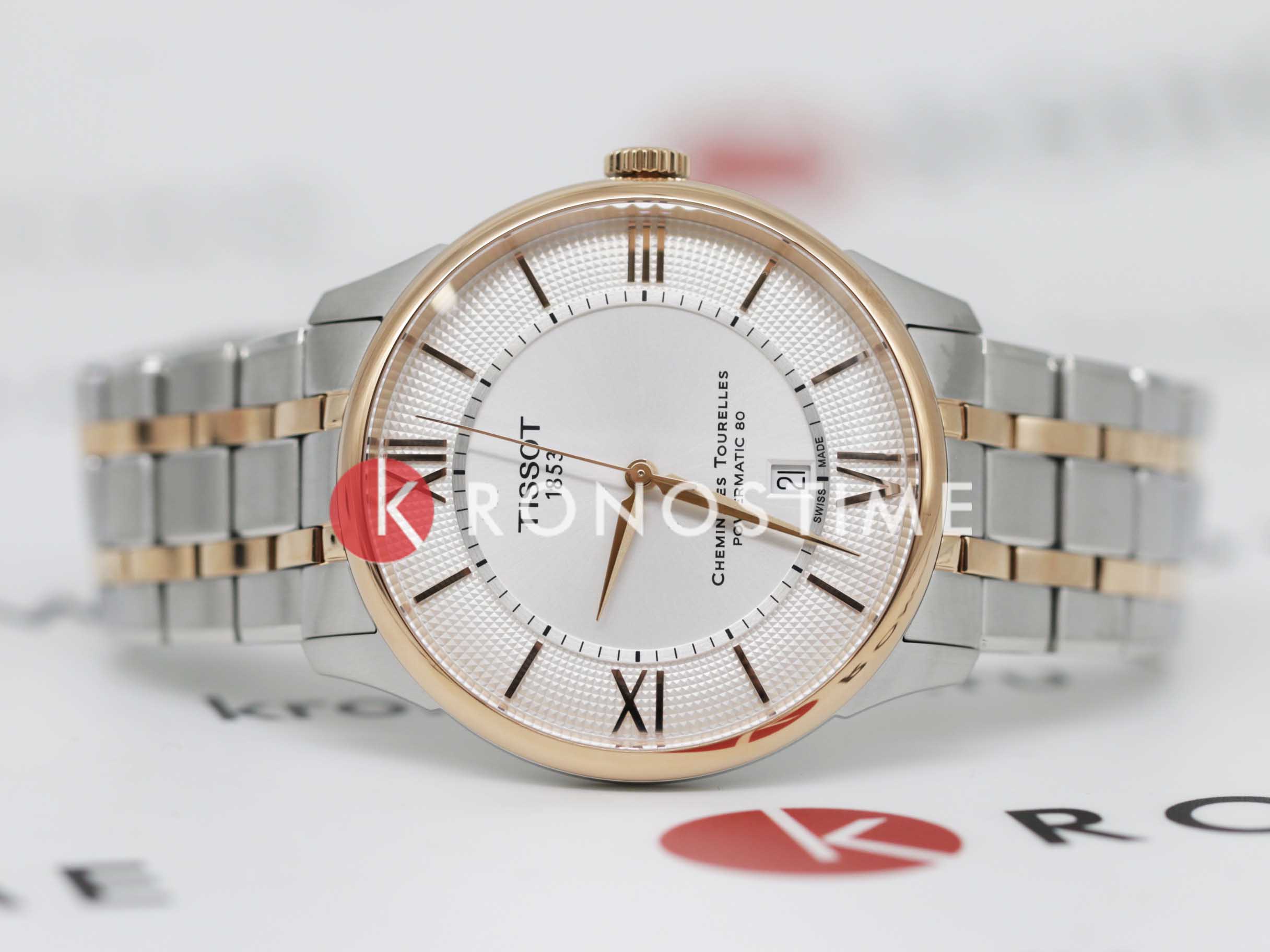 Tissot Tissot Chemin des Tourelles Powermatic 80 42 mm T139.407.22.038.00 мужские часы серый циферблат на запястье