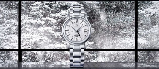 Seiko Seiko Grand Seiko SBGJ271G механические мужские часы часы крупный план белый циферблата