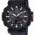 Casio Casio Pro Trek PRG-650YBE-3E PRG PRG-650YBE-3E кварцевые мужские часы  черный циферблат, браслет тканевый — вид спереди